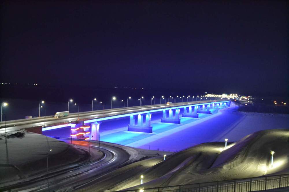 Вечерний мост через Обь