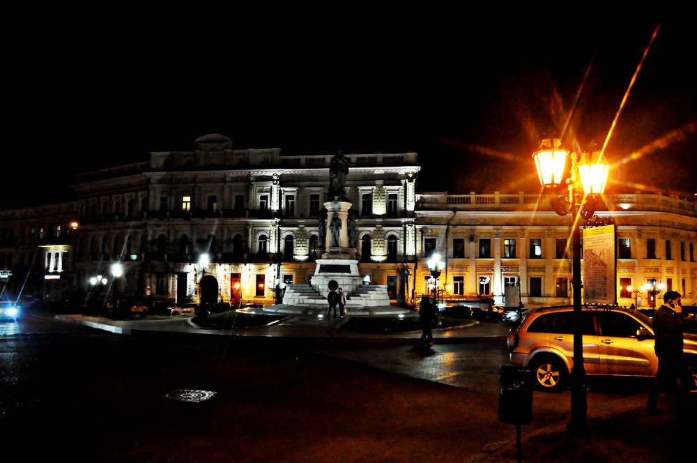 Ночная Одесса. Центр.