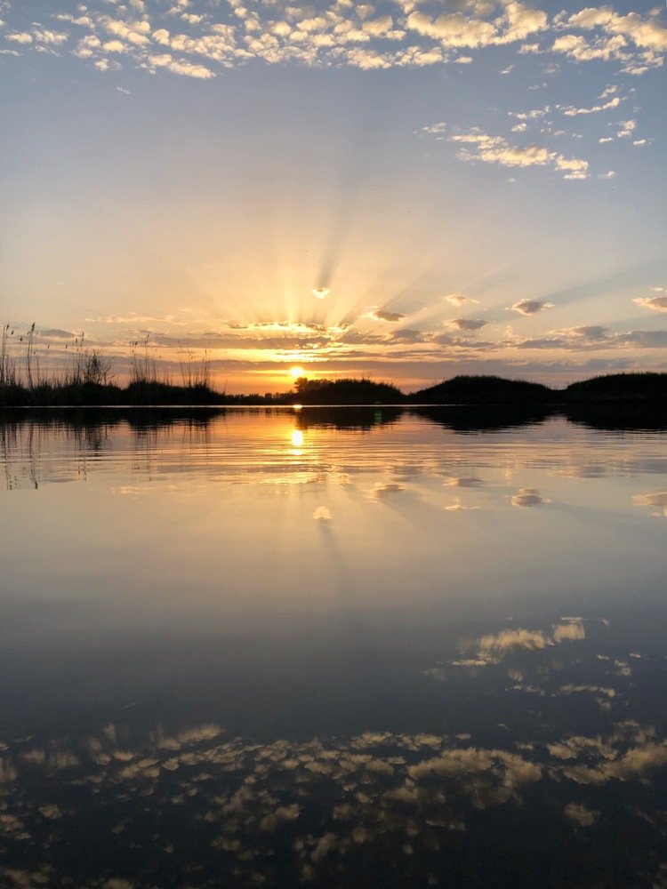 Лучи закатного солнца