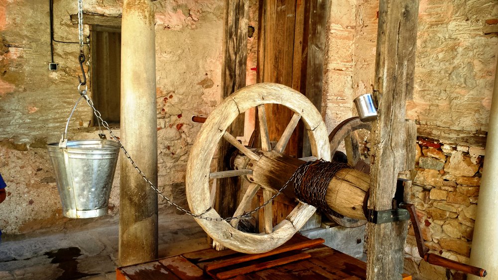 An old monastery wheel