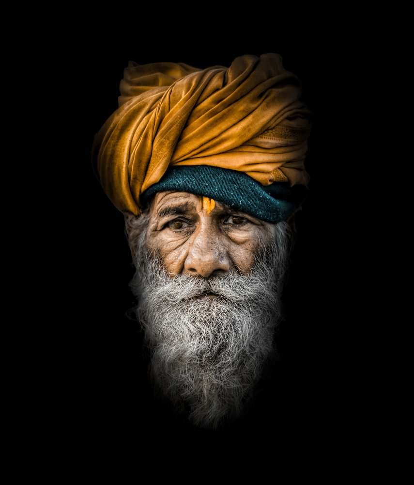 A Portrait of an Indian saint at KUMBH.