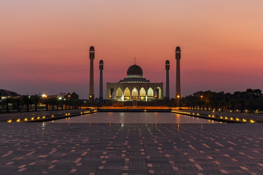 Mosque at sunset