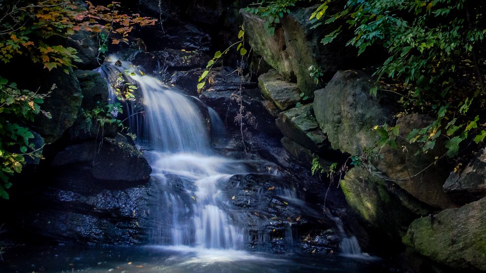 Central park waterfall