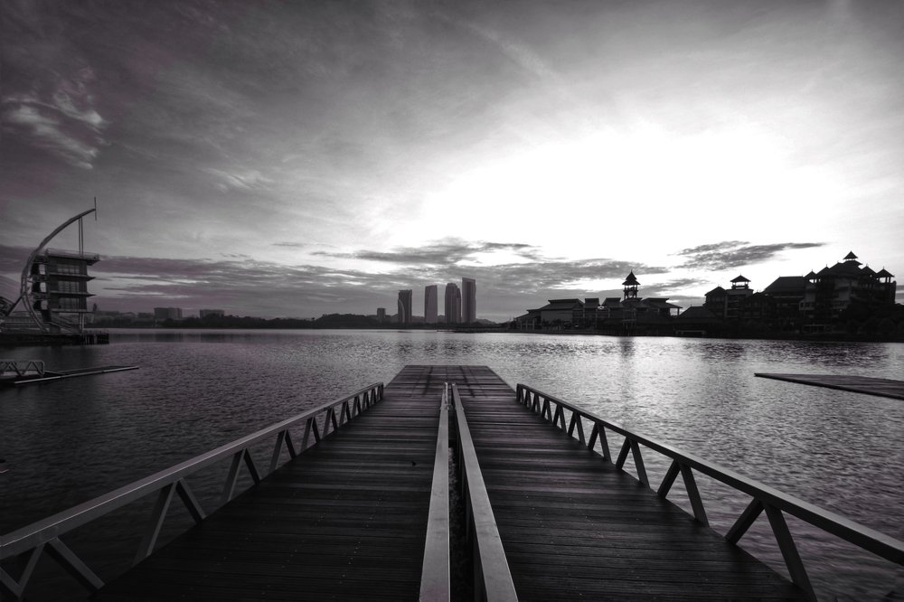 The Sunrise in Black and White