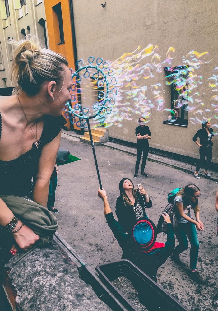 Пузыри с улыбкой