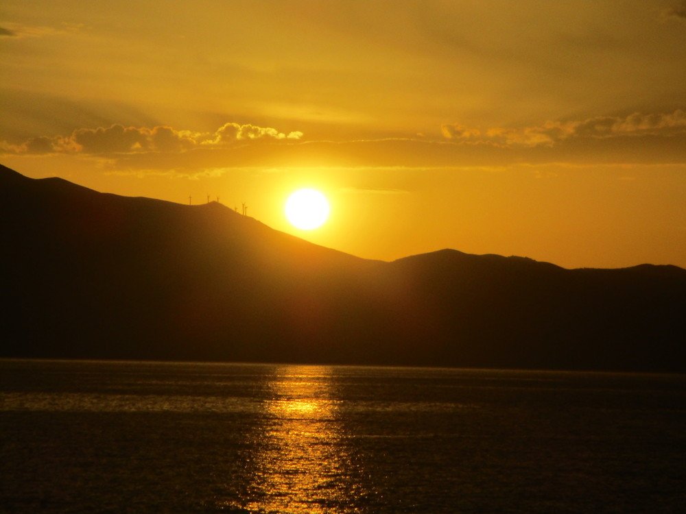 Sunset in Heraklion in Crete