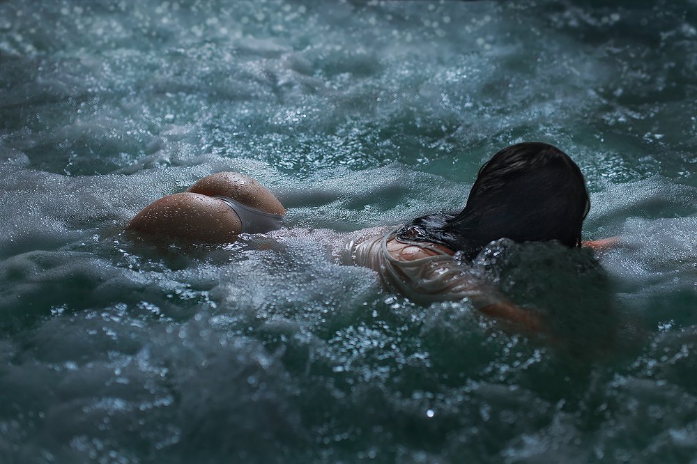 закатное солнце на море