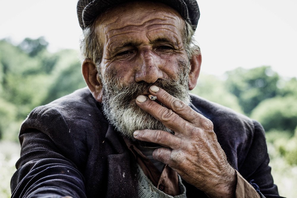 Portrait smoking