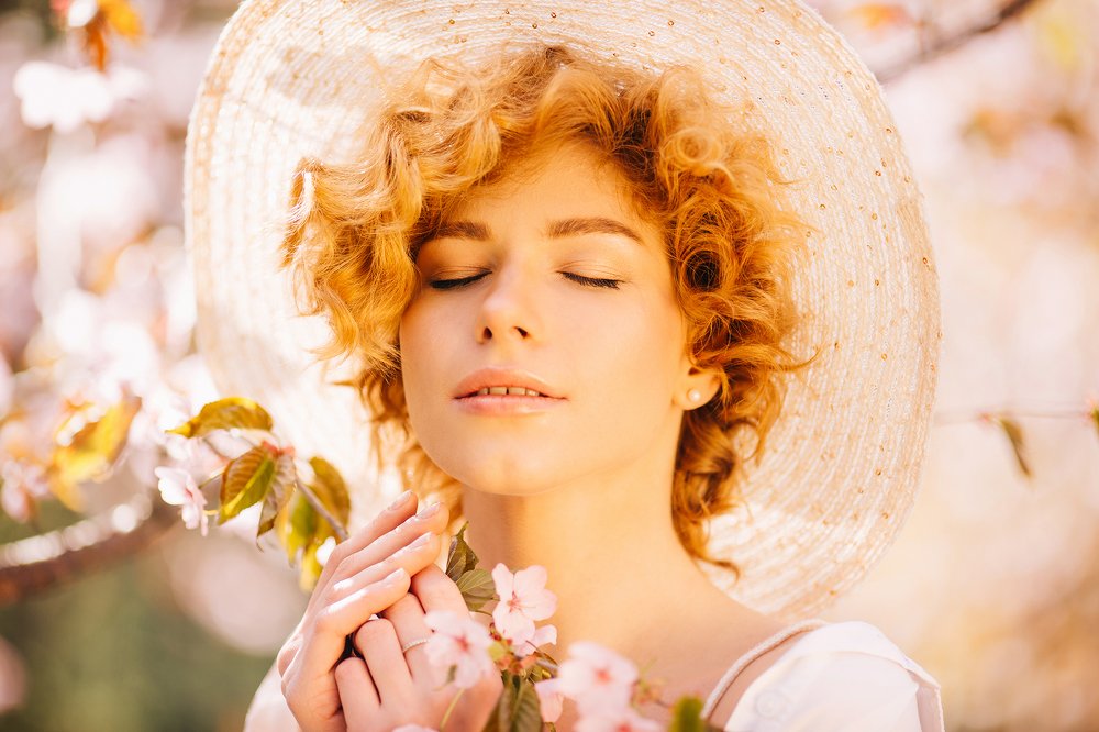 портрет весной