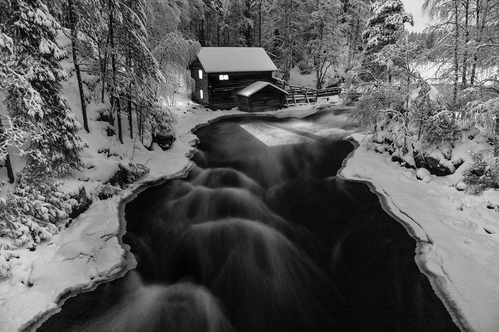 Small river in winter