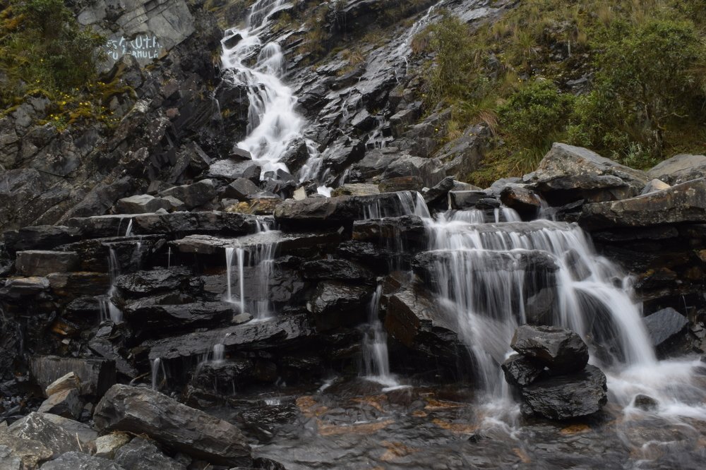Cold waterfalls of los Andes