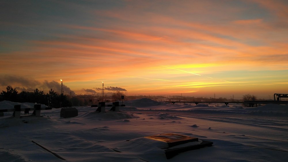 Зимний рассвет.