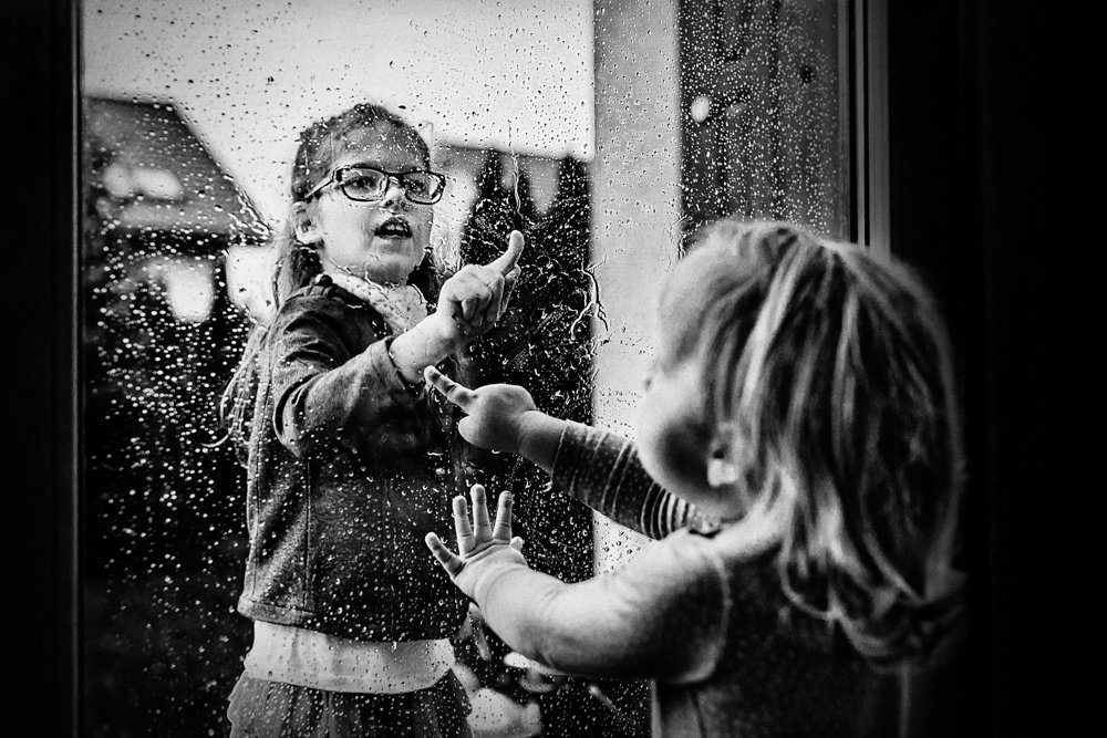 Children and rain