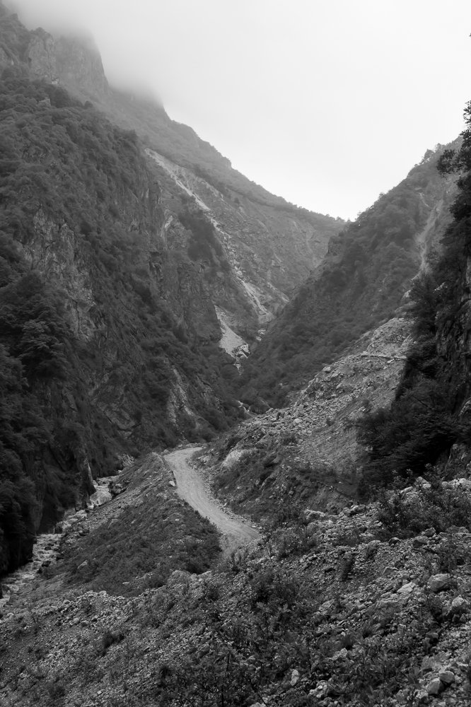 дорога в Кобанском ущелье