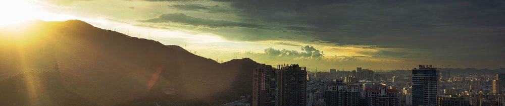 Закат над городом