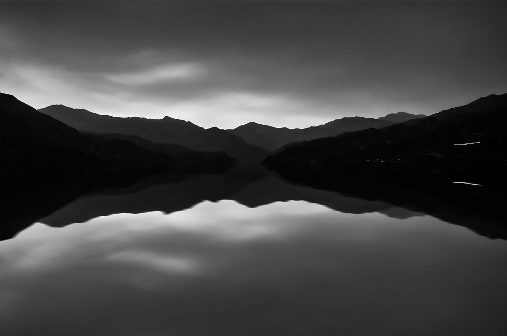 early colorless colors of fewa lake
