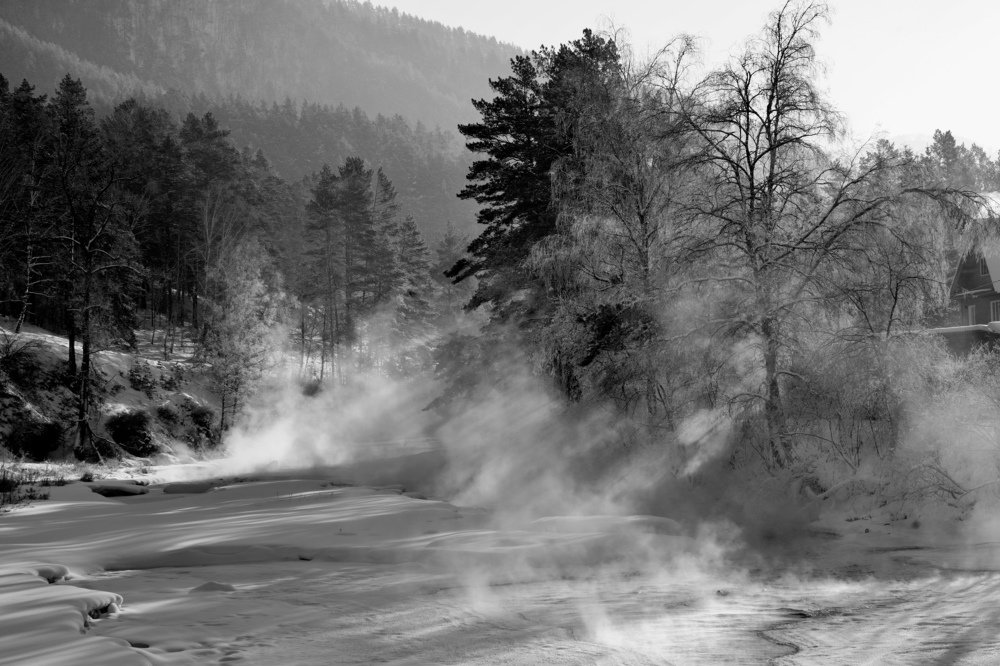 Алтай. Холодное утро февраля.