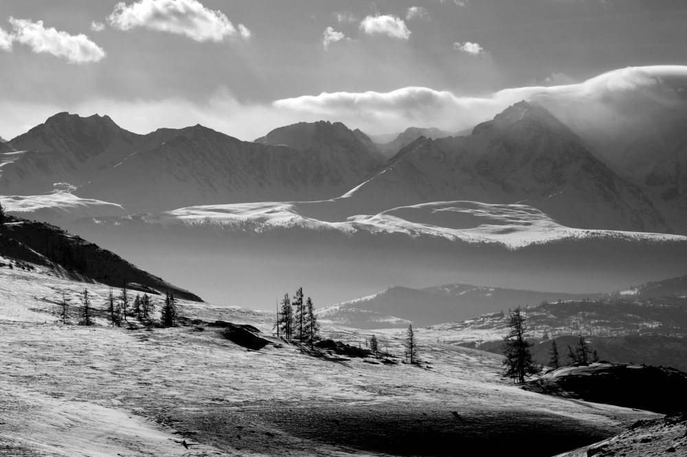 Алтай. Холодные январь в Курае.