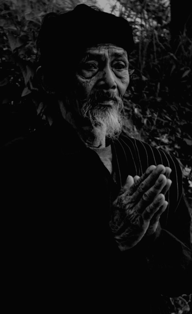 Black and white potrait