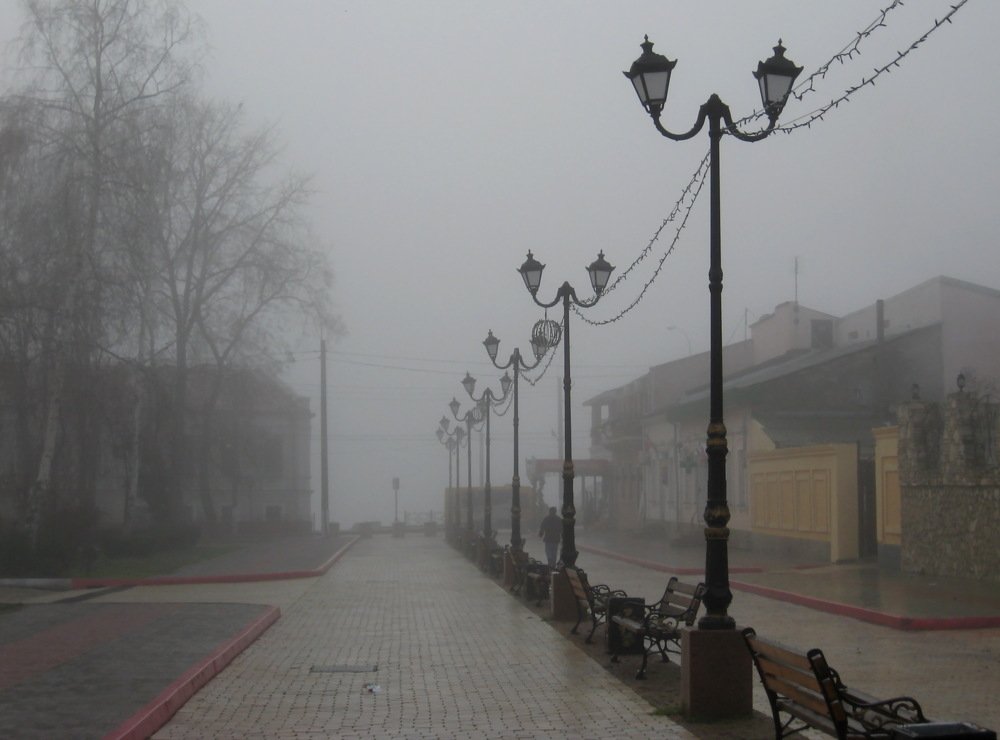 туманное зимнее утро в Керчи