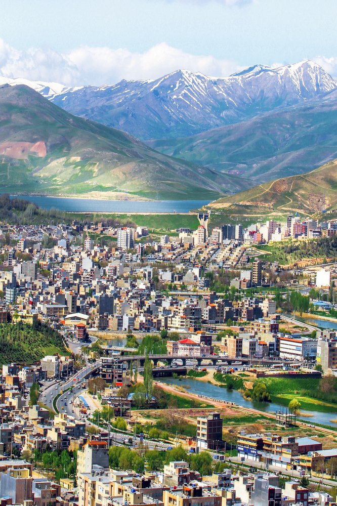 Aerial photograph of the city