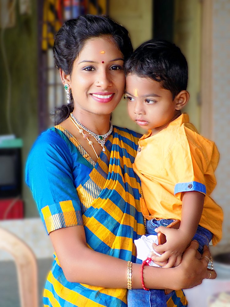 The mother and her son