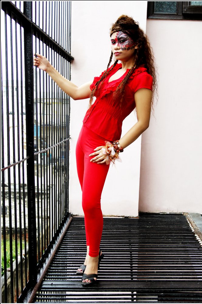 Face Art with hot model