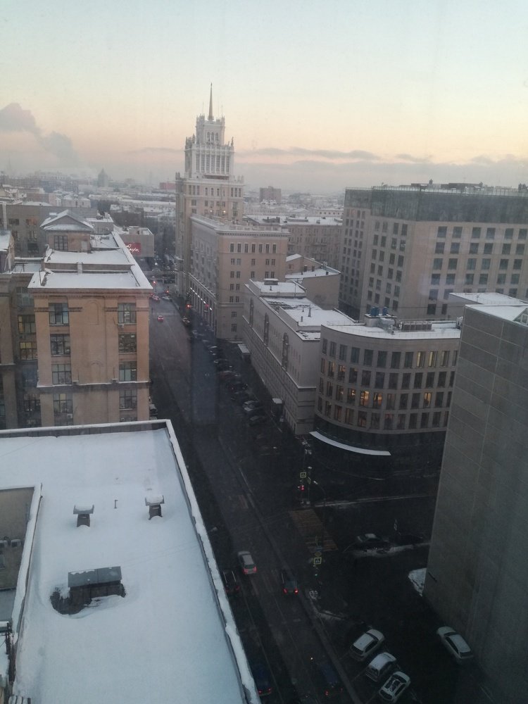 Зимний ночной город