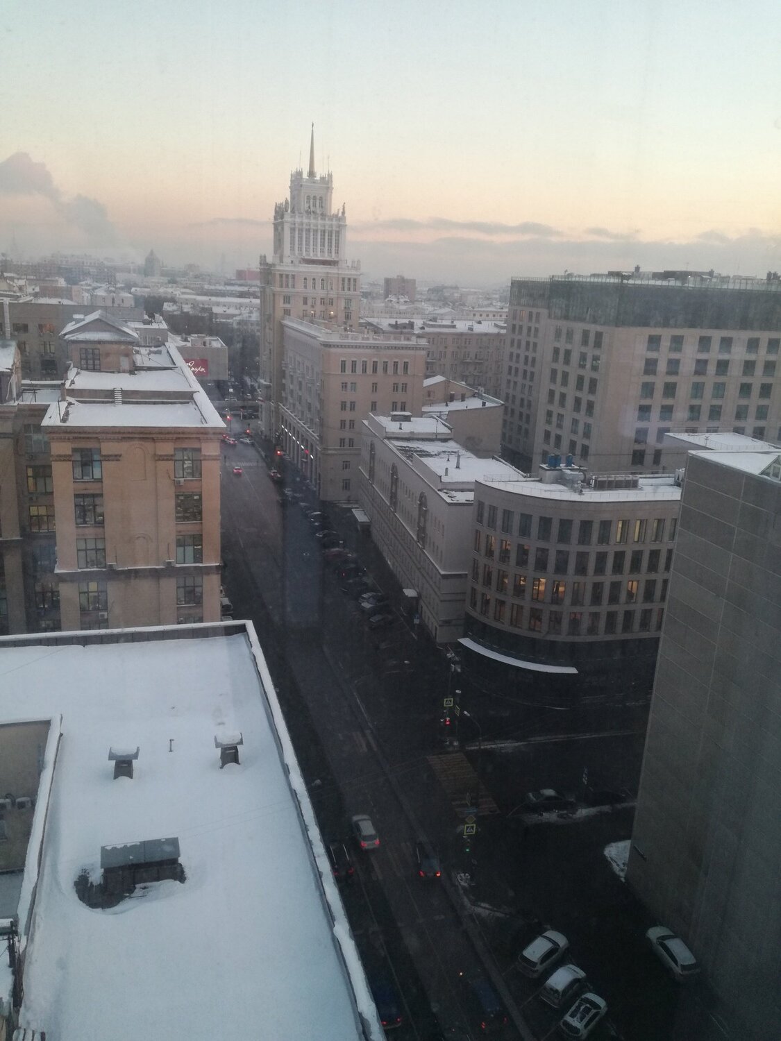 Зимний ночной город