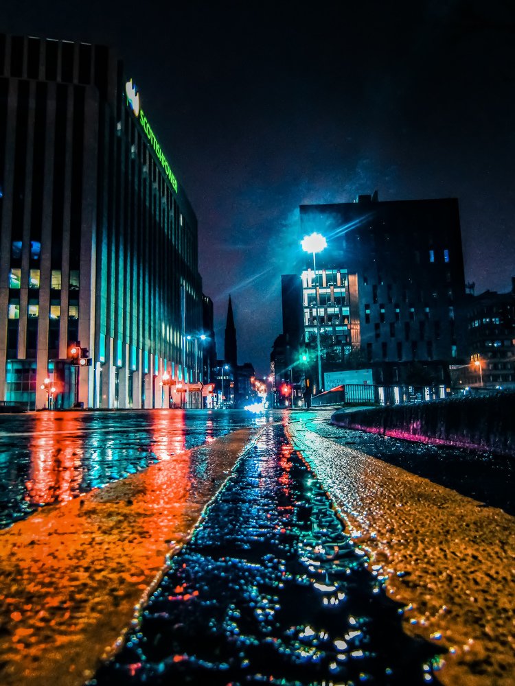 An empty city, full of colours