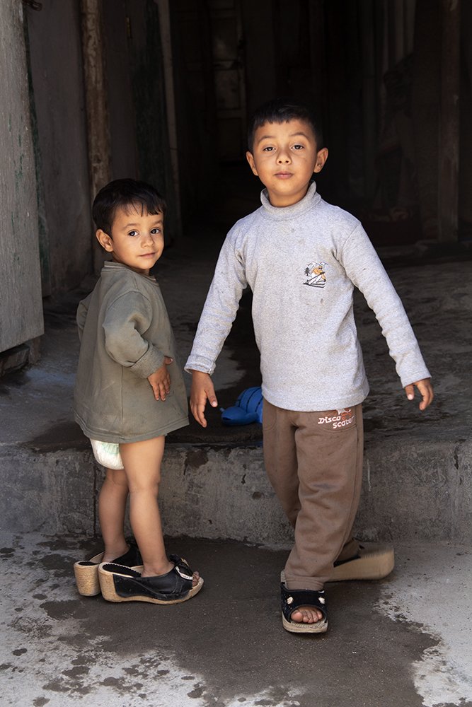 mother with slippers