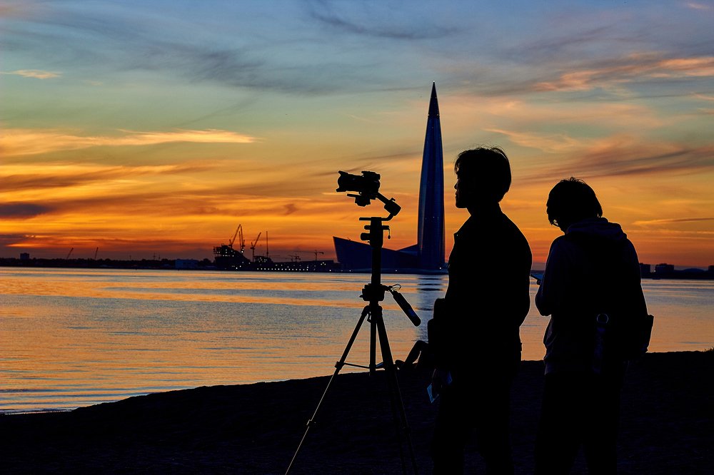 Lakhta center at sunset