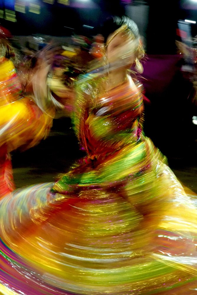 Motion of folk dance Garba of Gujarat - India-