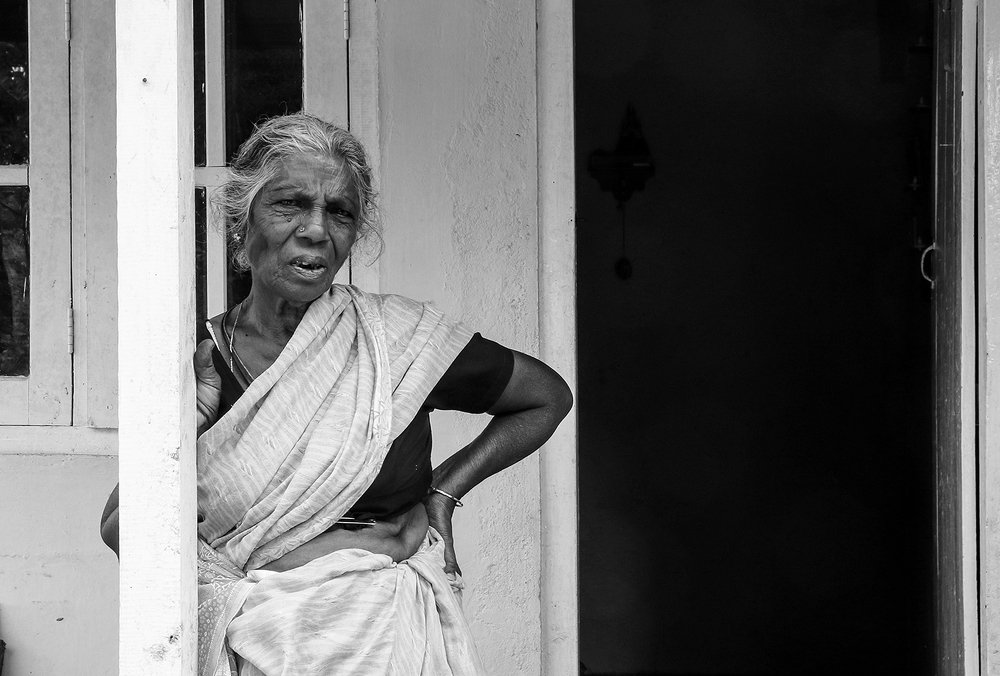 Waiting for coming her child