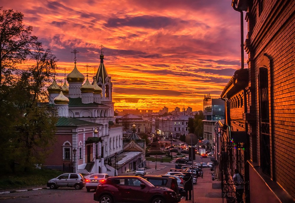 Закат в старом городе