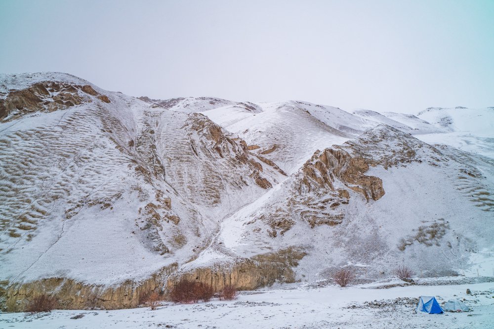 aguantando la nevada