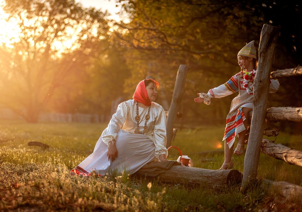 вечер в деревне