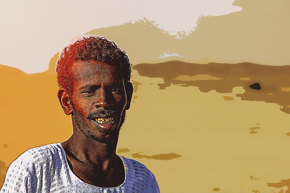 Alba man with Oil paint effect