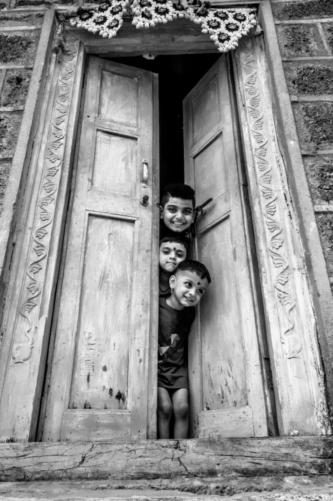 Happiness comes through door