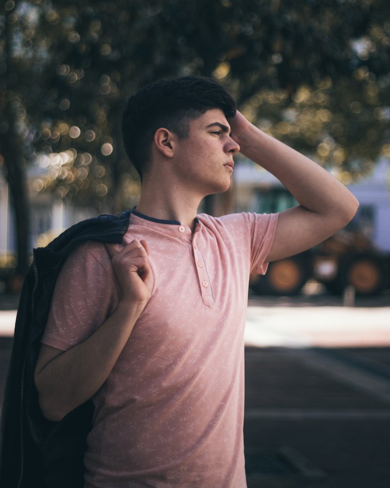 Photographer posing like a model