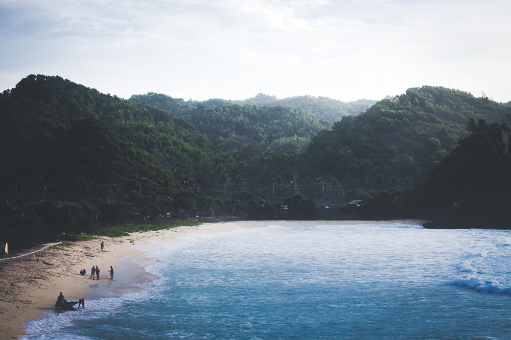 Hills above the beach