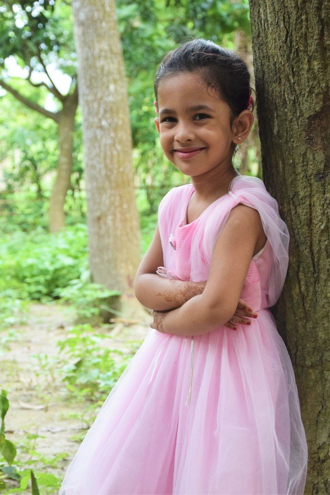 Smile shows her happiness