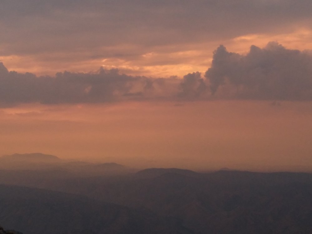 Sunset on Mountains