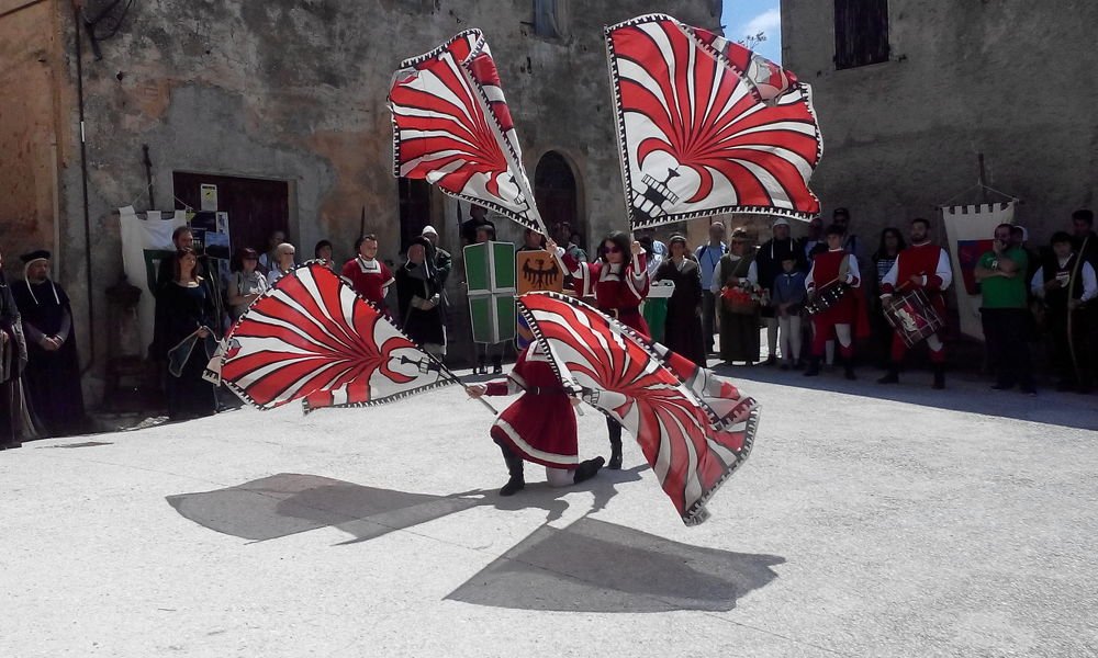 Medieval parade in Precicchie, Italy
