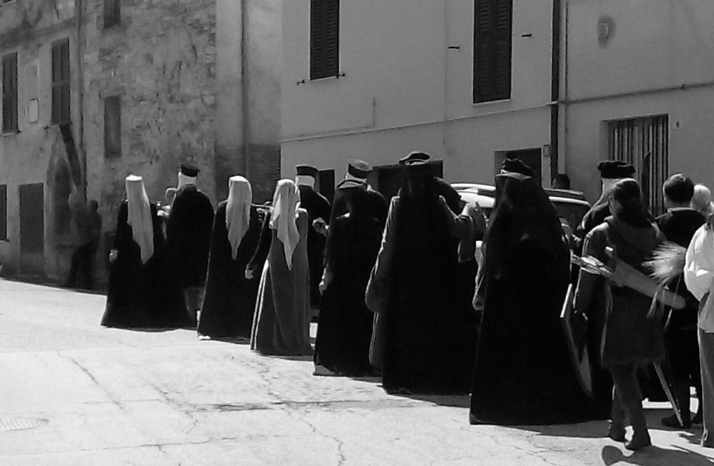 Medieval parade in Albacina, Italy