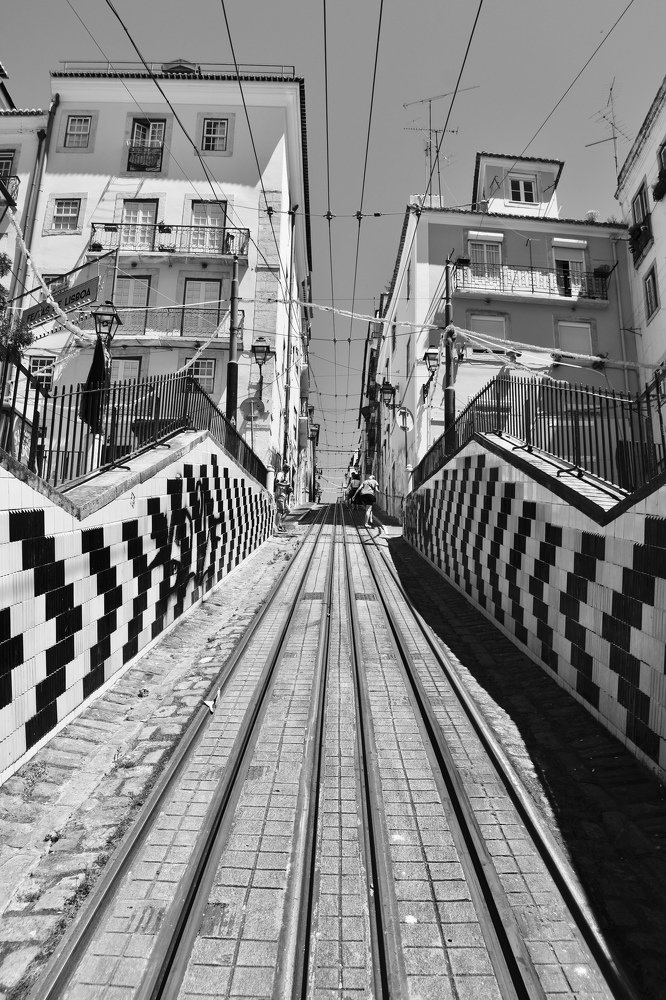 Street in black and white