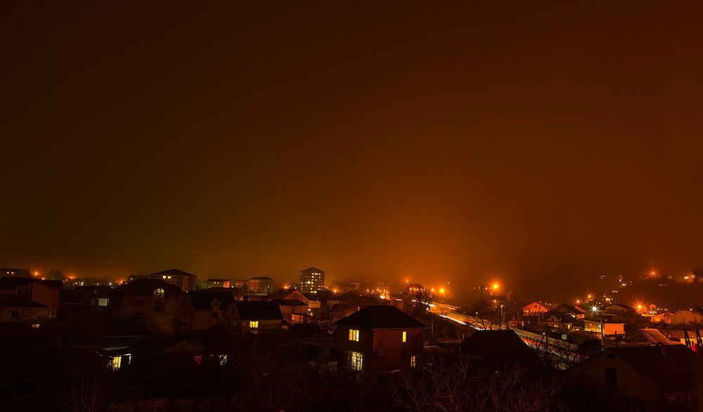 Туман над городом ...