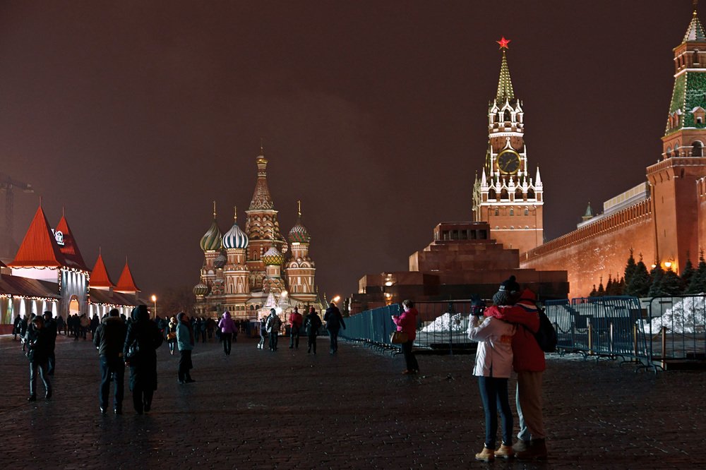 Красная площадь вечером