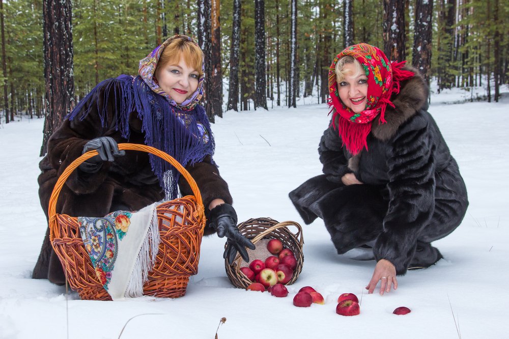 Две сестры. Первый снег.