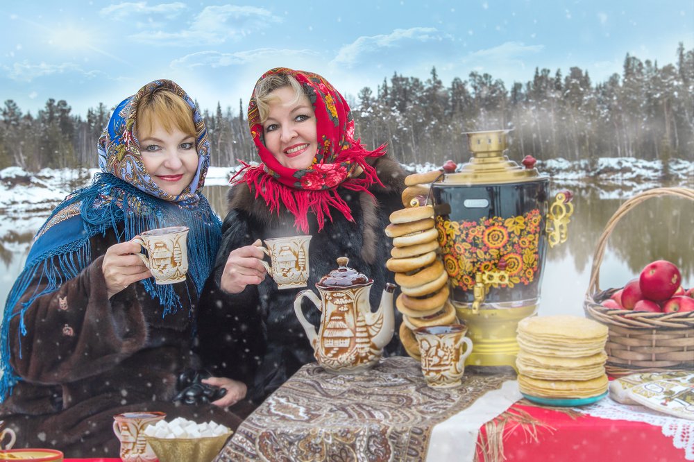 Две сестры. Первый снег.